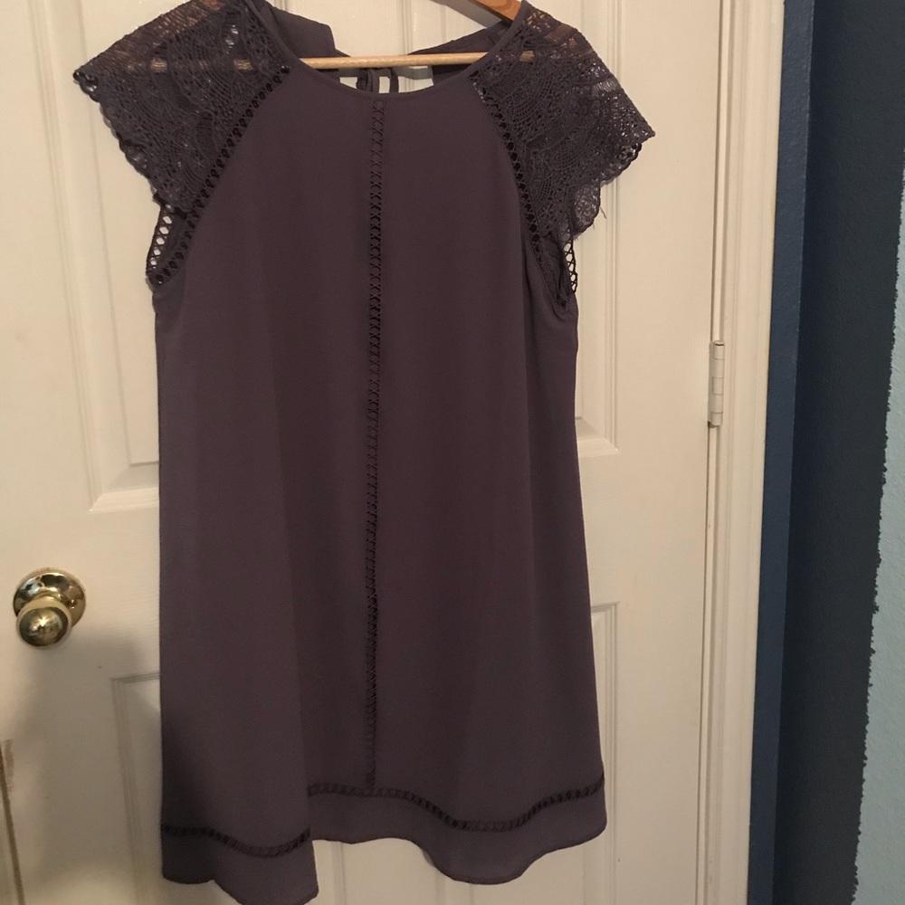 Purple Lace Sleeve Dress | Francesca’s